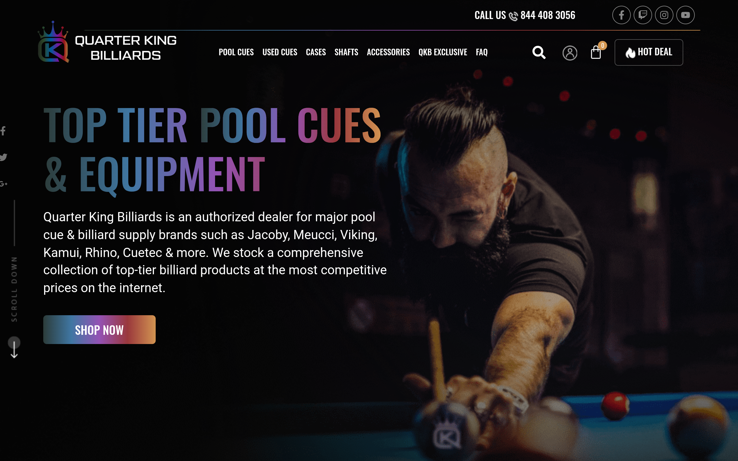 Quarter King Billiards project by Websolverz